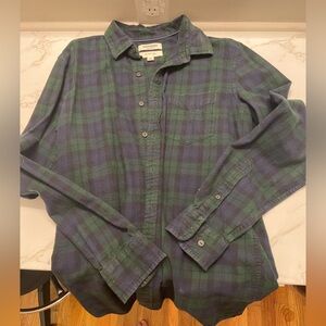 Goodthreads Navy and Forest Plaid Men's Shirt